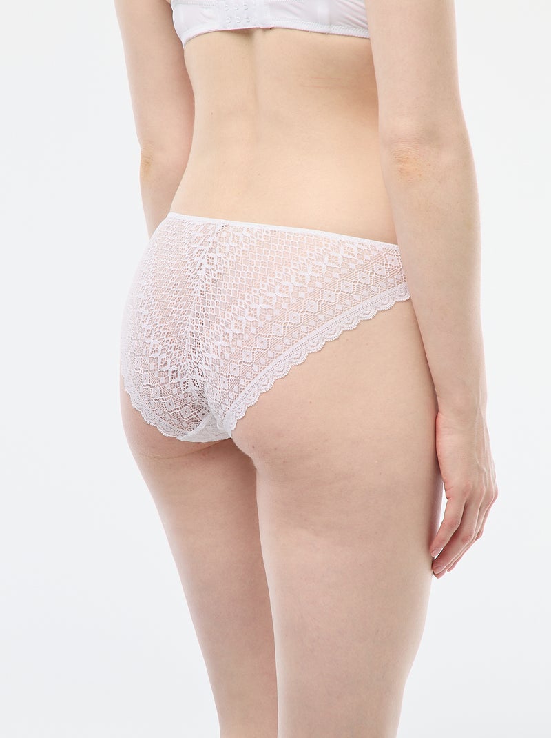 Slip in pizzo Bianco - Kiabi
