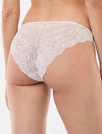 Slip in pizzo con fili dorati