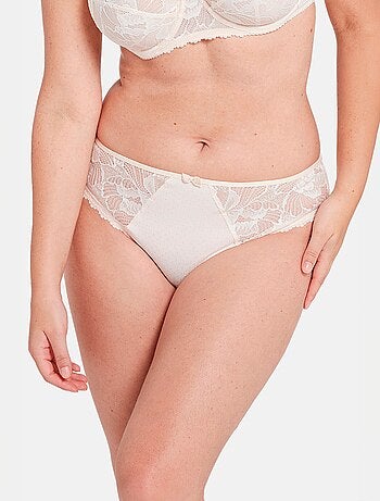 Slip in pizzo e jersey 'Sans Complexe'