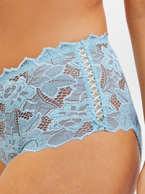 Slip in pizzo e microfibra Arum 'Sans Complexe' - Kiabi