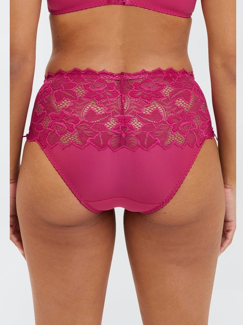 Slip in pizzo e microfibra Arum 'Sans Complexe' - Kiabi