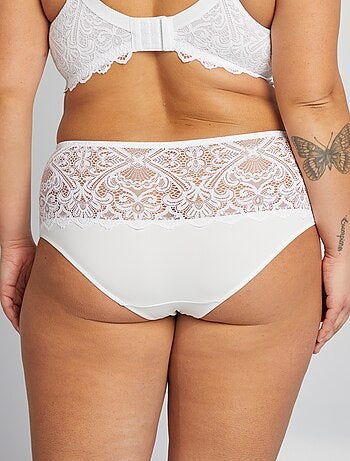 Slip in pizzo e microfibra