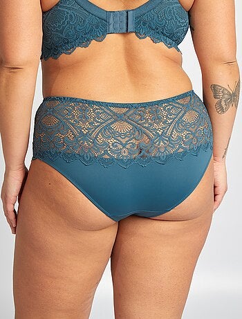 Slip in pizzo e microfibra