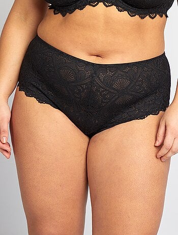 Slip in pizzo e microfibra