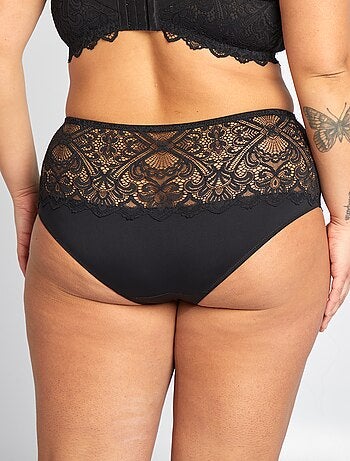 Slip in pizzo e microfibra