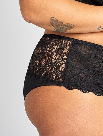 Slip in pizzo e microfibra