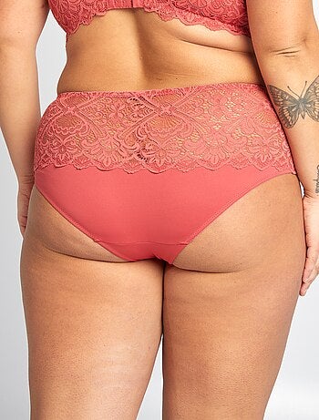 Slip in pizzo e microfibra