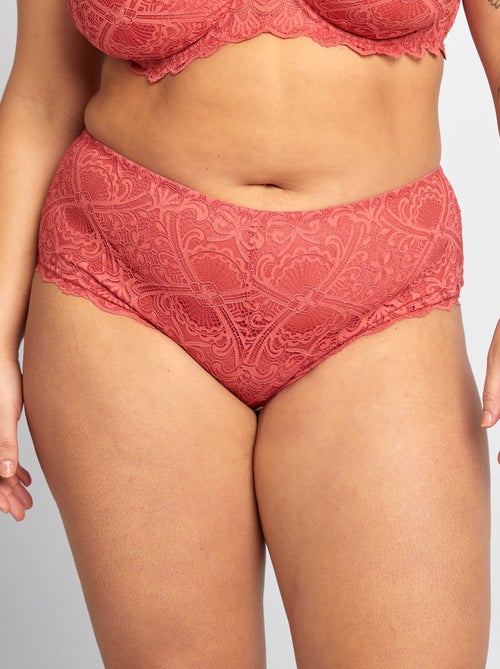 Slip in pizzo e microfibra - Kiabi