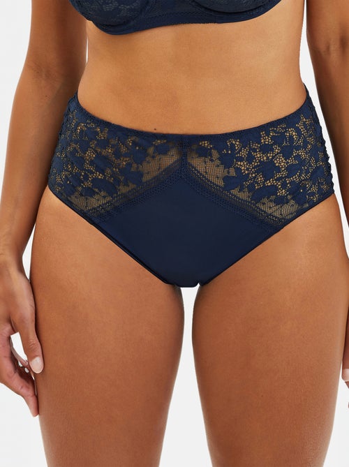 Slip in pizzo e microfibra 'Sans Complexe' - Kiabi