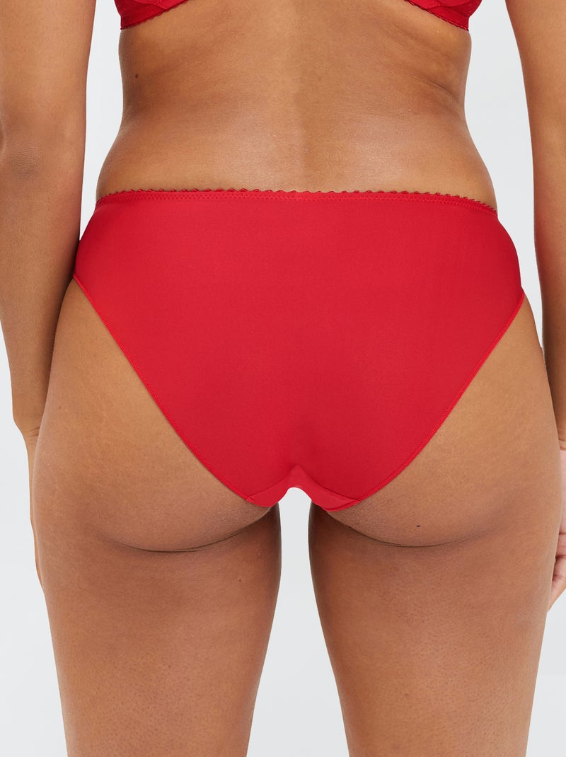 Slip in pizzo 'Sans Complexe' ROSSO - Kiabi