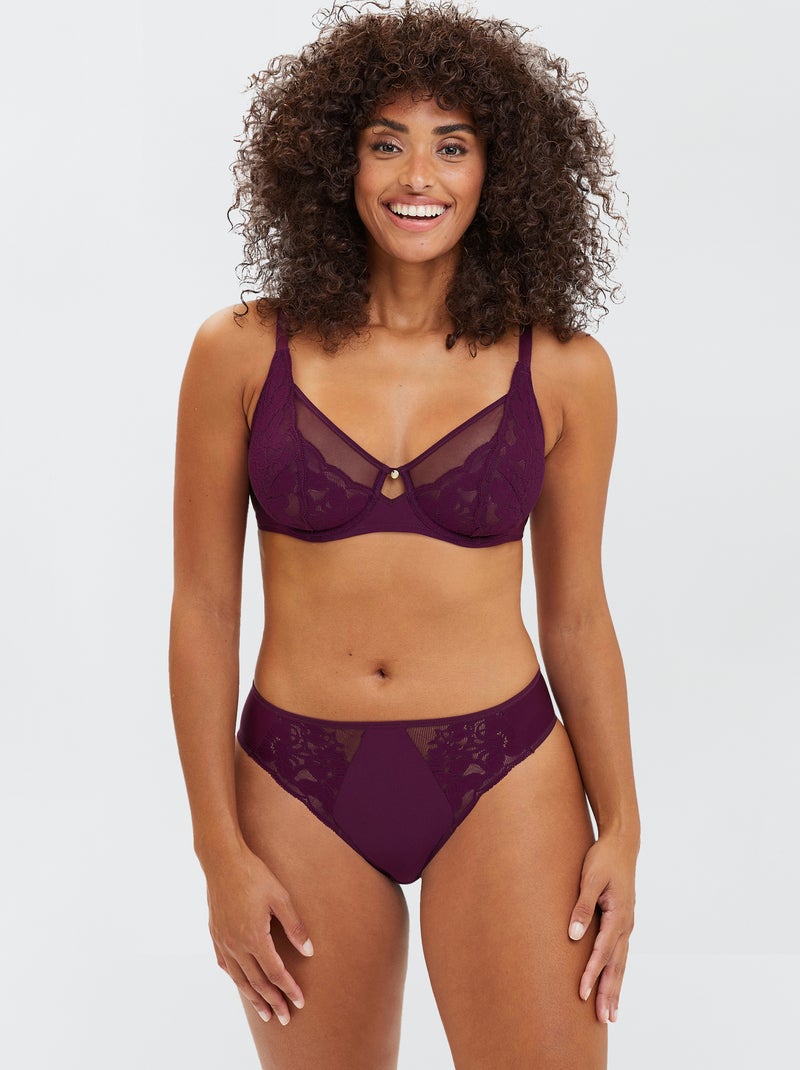 Slip in pizzo 'Sans Complexe' VIOLA - Kiabi