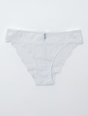 Slip in pizzo traforato floreale