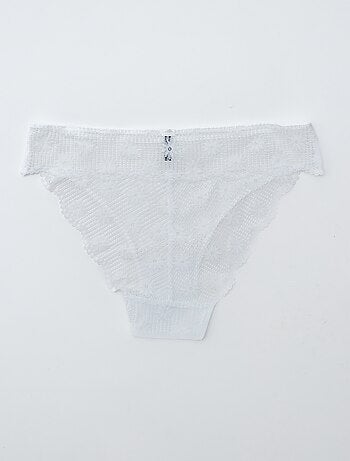 Slip in pizzo traforato floreale