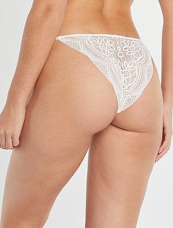 Slip in pizzo trasparente