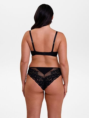 Slip in pizzo, tulle e microfibra 'Sans complexe'