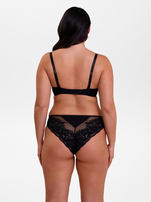 Slip in pizzo, tulle e microfibra 'Sans complexe' - Kiabi