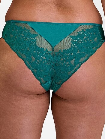 Slip in pizzo, tulle e microfibra 'Sans complexe'