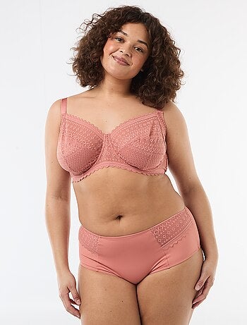 Slip in raso con pizzo