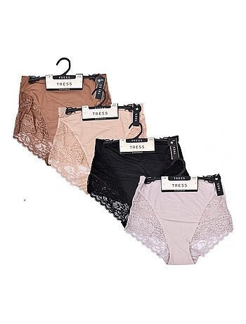 Slip Microfibra TRESS Pizzo - Confezione da 4