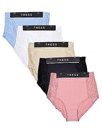 Slip Microfibra TRESS Pizzo - Confezione da 5