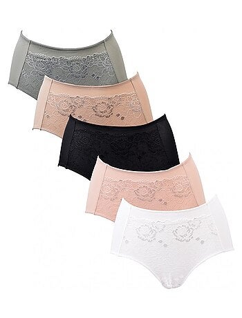 Slip Microfibra TRESS Pizzo - Confezione da 5