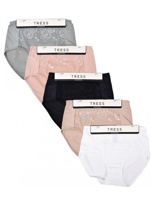 Slip Microfibra TRESS Pizzo - Confezione da 5 - Kiabi