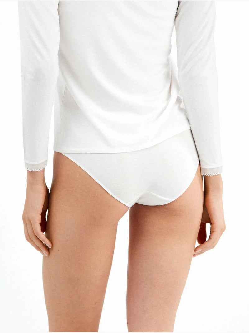Slip midi extrapiatta Modal Lenzing Bianco - Kiabi