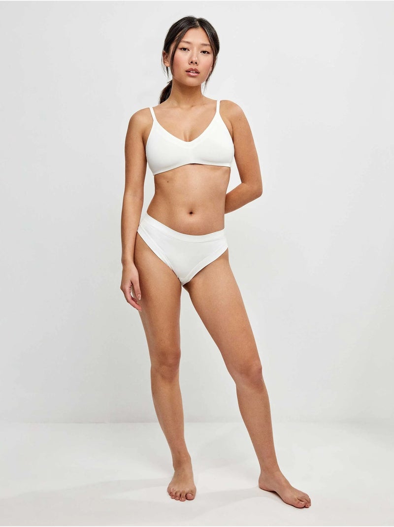 Slip midi in microfibra Bianco - Kiabi