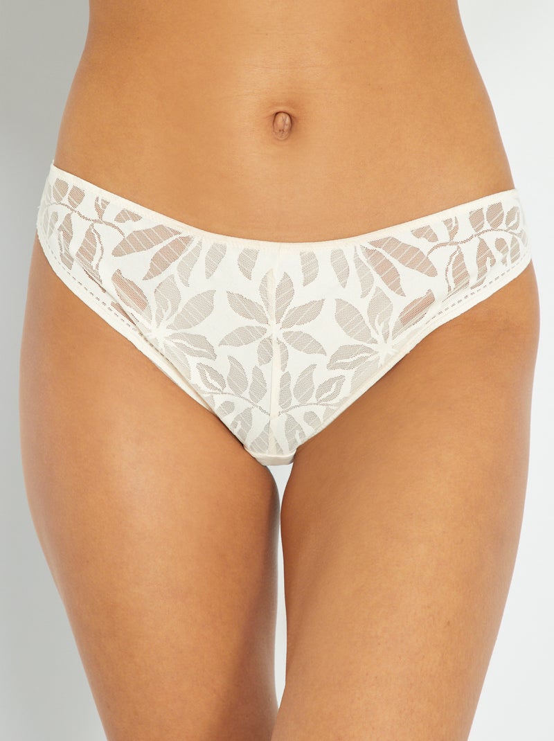 Slip Miss 'Sans Complexe' BEIGE - Kiabi