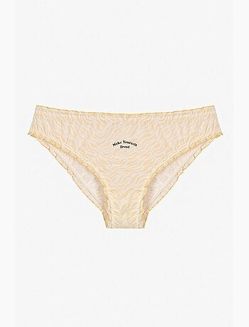 Slip pastel confident con stampa zebra penti