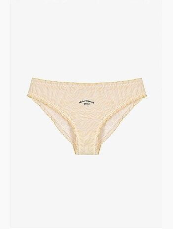 Slip pastel confident con stampa zebra penti