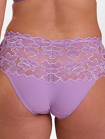 Slip slip in pizzo e microfibra 'Arum' 'Sans Complexe'