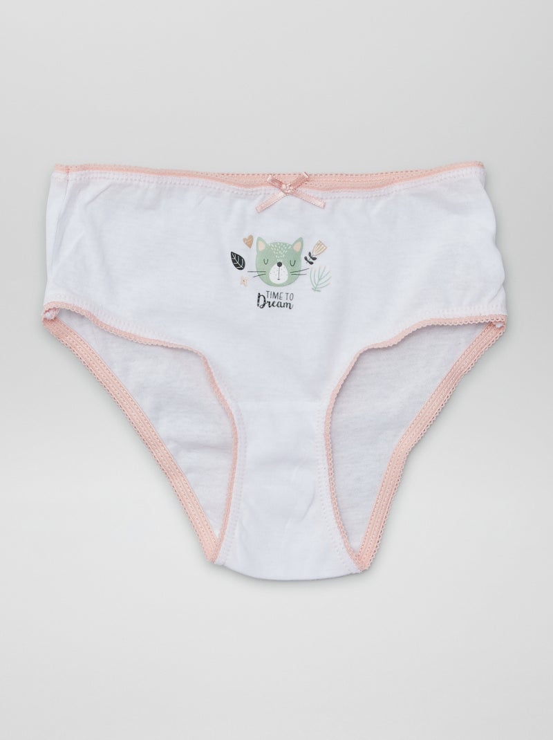 Slip stampati in cotone - set di 3 ARANCIONE - Kiabi