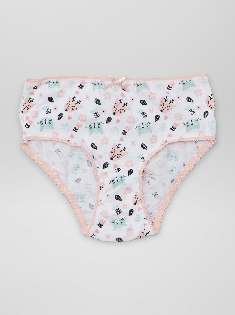 Slip stampati in cotone - set di 3 ARANCIONE - Kiabi