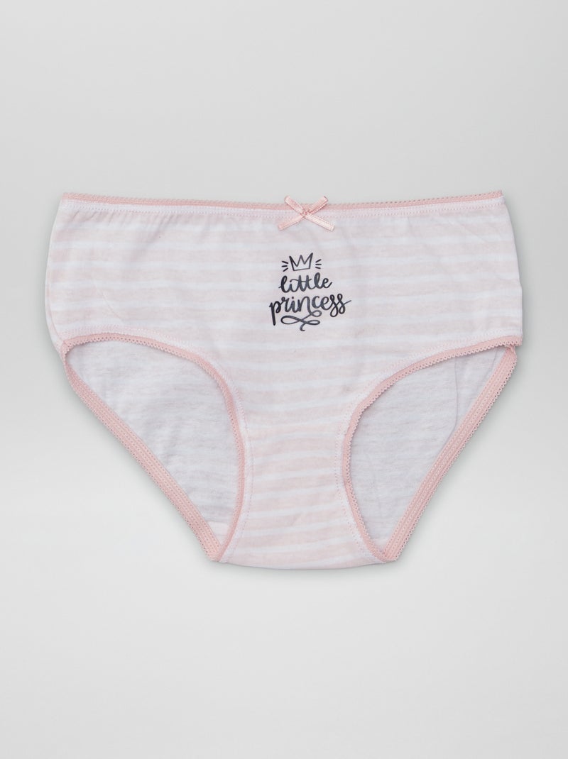 Slip stampati in cotone - set di 3 BIANCO - Kiabi