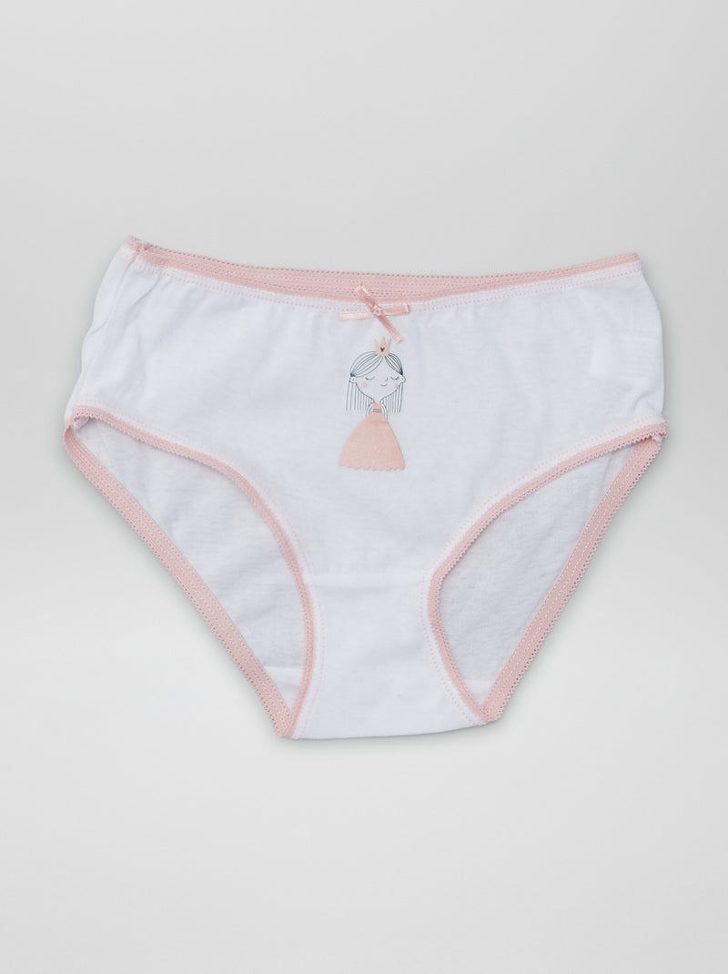 Slip stampati in cotone - set di 3 BIANCO - Kiabi