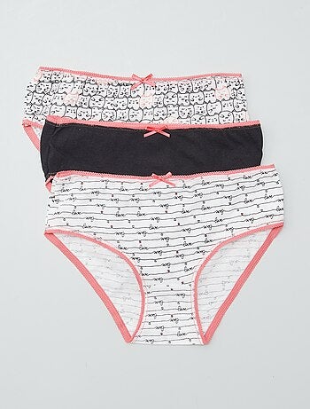 Slip stampati in cotone - set di 3