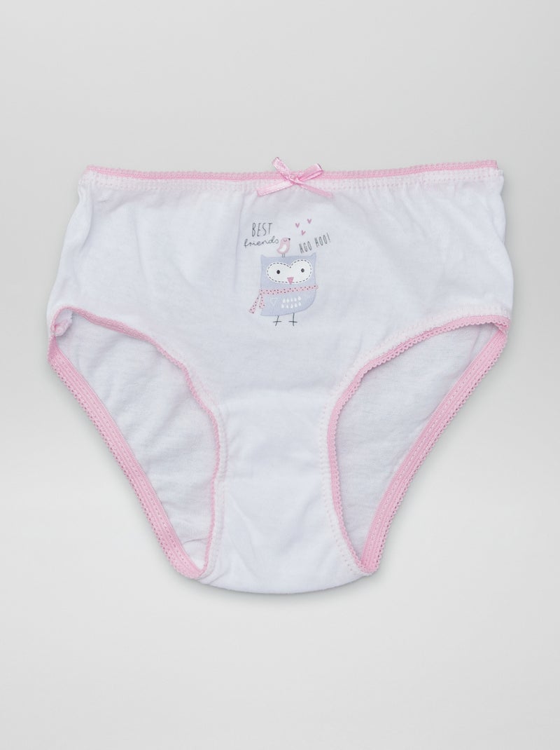 Slip stampati in cotone - set di 3 VIOLA - Kiabi