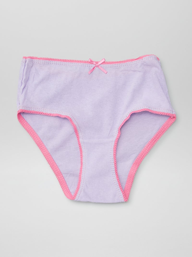 Slip stampati in cotone - set di 3 VIOLA - Kiabi