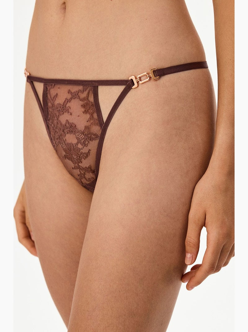 Slip string con spalline donna penti Rosso bordeaux - Kiabi