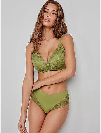 Slip vita alta in pizzo extra piatto