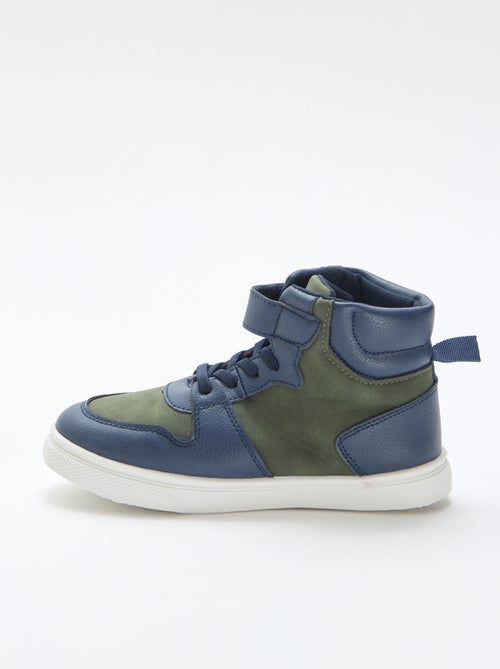Sneaker alta con velcro in similpelle - Kiabi