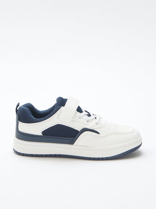 Sneaker basse con strappo a contrasto bicolore - Kiabi