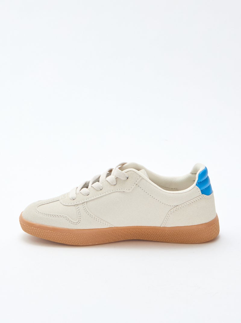 Sneaker basse in suede con inserto a contrasto Blu - Kiabi
