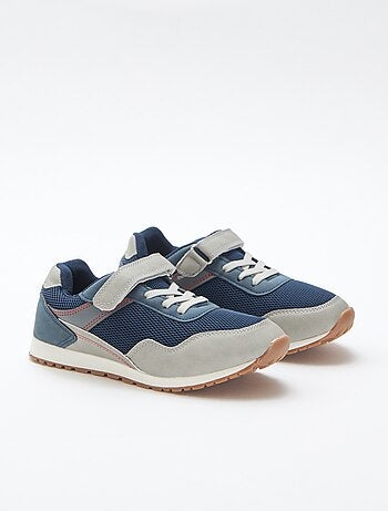 Sneaker con velcro multicolore in mesh