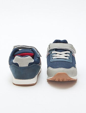 Sneaker con velcro multicolore in mesh
