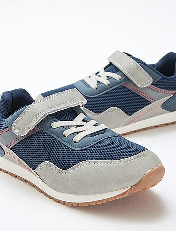 Sneaker con velcro multicolore in mesh
