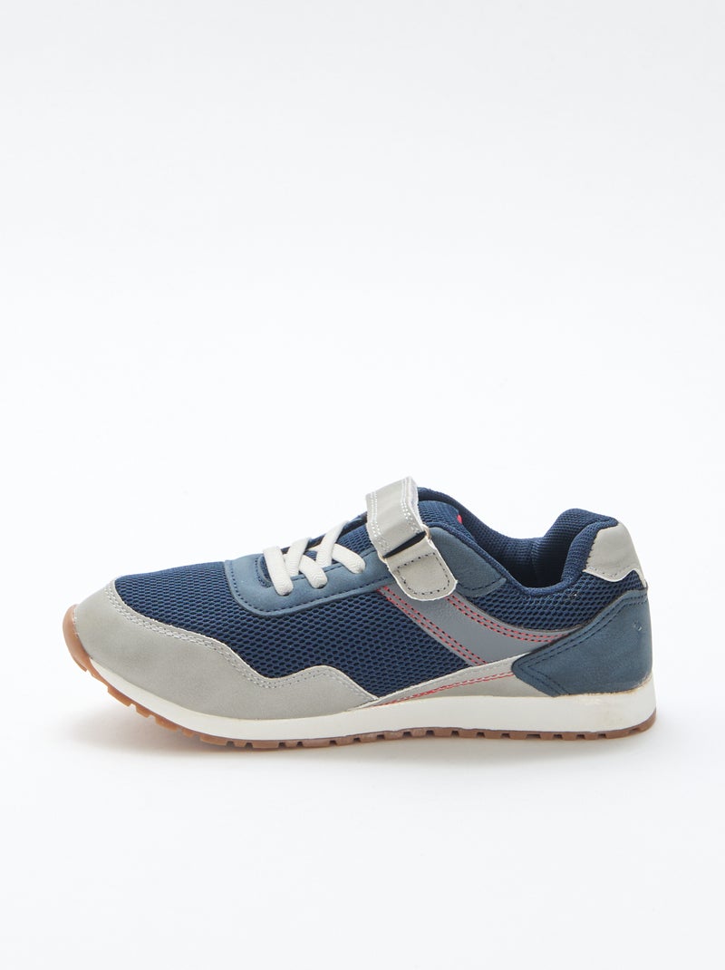 Sneaker con velcro multicolore in mesh Blu - Kiabi