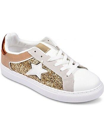 Sneaker Donna Glitter Stella Piattaforma Argento Oro OZABI