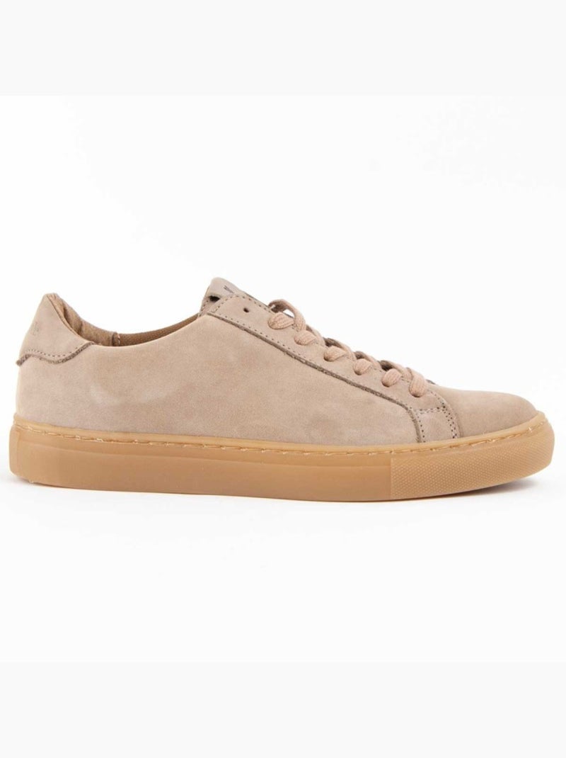 Sneaker Pelle Naturale Purapiel Beige - Kiabi